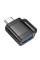 Перехідник Hoco UA31C OTG Type-C male to USB female - Black - фото