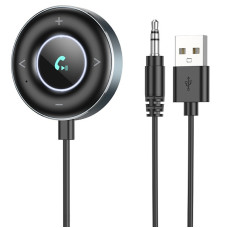 Bluetooth аудіо ресивер Borofone BC58 Gamble (USB+Jack 3,5mm) - Metal gray