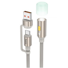 Кабель-світильник Hoco UA38C USB/Type-C to LED (0.3m) - Gold