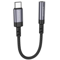 Переходник Borofone BV24 Graceful Type-C to 3.5mm - Metal grey
