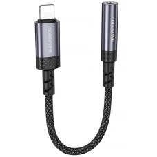 Переходник Borofone BV24 Graceful Lightning to 3.5mm - Metal grey