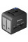 Сетевой универсальный переходник Amaya X10W 10W + 1USB-A/1C - Black - фото