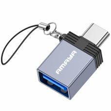 Переходник Amaya 01UC Type-C Male to USB Female USB3.0 - Grey