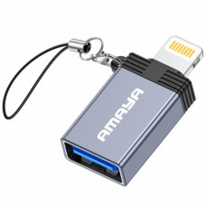 Переходник Amaya 01UL Lightning Male to USB Female USB3.0 - Grey