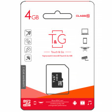 Карта пам'яті T&G microSDHC Class 10 - 4GB (без адаптера) - Чорний