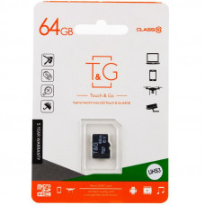 Карта памяти T&G microSDXC (UHS-3) 64 GB class 10 (без адаптера) - Черный