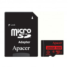 Карта памяти Apacer microSDXC (UHS-1) 128Gb class 10 R85MB/s + SD adapter - Black