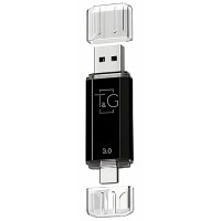 Флеш-накопитель T&G 009 Star Series 2in1 USB 3.0 (USB-A/C) — 256GB - Черный