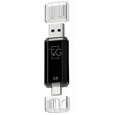 Флеш-накопичувач T&G 009 Star Series 2in1 USB 3.0 (USB-A/C) — 256GB - Чорний