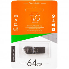 Флеш-драйв 3.0 USB Flash Drive T&G 114 Metal Series 64GB - Чорний