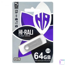 Флеш-накопичувач Hi-Rali Shuttle USB 3.0 Срібна серія — 64GB - Срібний