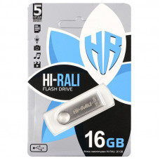 Флеш накопичувач USB 3.0 Hi-Rali Shuttle 16 GB Срібна серія - Срібний