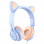 Накладні навушники Hoco W36 Cat ear (3.5mm/1.2m) - Dream Blue