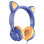 Накладні навушники Hoco W36 Cat ear (3.5mm/1.2m) - Midnight Blue