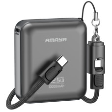 Портативний ЗП Power Bank Amaya F137C PD22.5W with cable 10000 mAh Grey