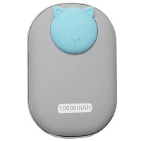 Power Bank GXZ-N705 2in1 с обогревателем per рук 10000 mAh - Gray / Cat