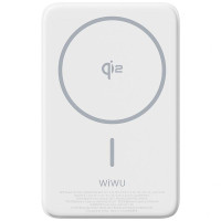 Портативний ЗП Power Bank WIWU Wi-P031 Magnetic з БЗП Qi2 30W 10000 mAh - White