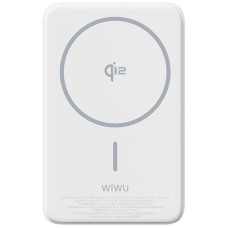 Портативное ЗУ Power Bank WIWU Wi-P031 Magnetic с Беспроводное зарядное устройство Qi2 30W 10000 mAh - White