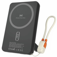 Портативное ЗУ Power Bank Amaya WF54 15W+PD22.5W с Беспроводное зарядное устройство 10000 mAh Black