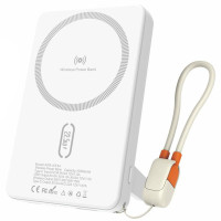 Портативное ЗУ Power Bank Amaya WF54 15W+PD22.5W с Беспроводное зарядное устройство 10000 mAh - White