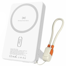 Портативное ЗУ Power Bank Amaya WF54 15W+PD22.5W с Беспроводное зарядное устройство 10000 mAh - White