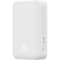 Портативное ЗУ Power Bank Baseus EnerFill FM41 Mini Magnetic PD20W с Беспроводное зарядное устройство 10000mAh (E0027T) Moon White