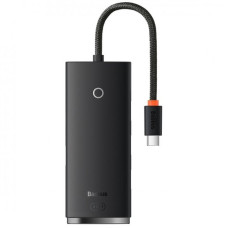 Переходник HUB Baseus Lite Series 4in1 (Type-C to 4xUSB 3.0) 25cm (WKQX03) - Black