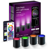 Настенная LED лампа RGB Intelligent wall lamp 4 pcs with Bluetooth European plug with app - Black