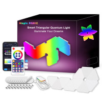 Настінний світильник Smart Triangular Quantum Light SAL-012B Bluetooth USB interface with app 10pcs - White