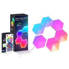 Модульный настінний світильник LED RGB 5V соты SAL-011B 6pcs Bluetooth USB with app - White
