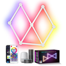 Модульный настінний світильник LED RGB 5V SAL-014B 9pcs Bluetooth USB with app - White
