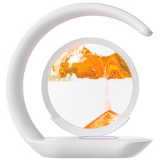 Ночник c Беспроводное зарядное устройство D25 с кварцевым песком - Orange