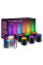 Настінна LED лампа RGB Intelligent wall lamp 6 pcs with Bluetooth European plug with app - Black - фото