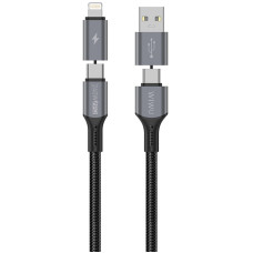 Дата кабель WIWU C077 Cyberlink Type-C to Lightning 27W (1m) - Silver