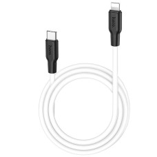 Дата кабель Hoco X21 Plus Silicone Type-C to Lightning (1m) - Черный / Белый