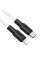 Дата кабель Hoco X21 Plus Silicone Type-C to Lightning (1m) - Черный / Белый - фото
