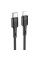 Дата кабель Hoco X83 Victory PD 20W Type-C to Lightning (1m) - Black - фото