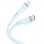 Дата кабель Hoco X97 Crystal color Type-C to Lightning 20W (1m) - Light blue