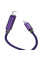 Дата кабель Hoco U125 Benefit 27W Type-C to Lightning with display (1.2m) - Purple - фото