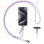 Дата кабель-шнурок Usams US-SJ746 Type-C to Lightning 30W (1.2m) - Purple