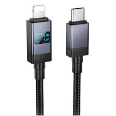 Дата кабель Hoco X118 Generous with display Type-C to Lightning 27W (1m) - Black