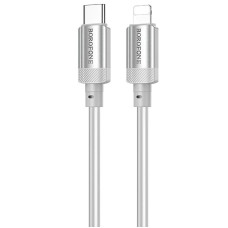 Дата кабель Borofone BX108 Start silicone Type-C to Lightning 27W (1m) - Gray