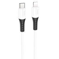 Дата кабель Hoco X82 Silicone Type-C to Lightning 20W (1m) - White