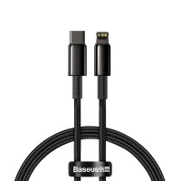 Дата кабель Baseus Tungsten Gold Type-C to Lightning PD 20W (2m) (CATLWJ) Черный