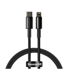 Дата кабель Baseus Tungsten Gold Type-C to Lightning PD 20W (2m) (CATLWJ) Чорний