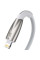 Дата кабель Baseus Glimmer Series Fast Charging Data Cable Type-C to Lightning 20W 1m (CADH000001) - White - фото