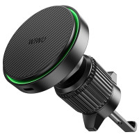 Автодержатель с Беспроводное зарядное устройство WIWU CH-325 Warriors Qi2 15W (air outlet) Black