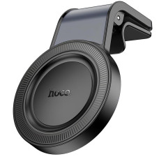 Автотримач Hoco H59 Show ring magnetic (L air outlet) - Black / Metal gray