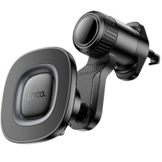 Автотримач Hoco H74 Crown ring magnetic (air outlet) - Black / Metal gray