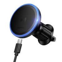 Автотримач з БЗП Borofone BH224 Flash 15W (air outlet) - Black